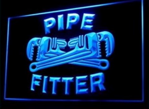 Pipe Fitter Tools Plumber LED Neon Sign